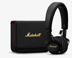 Headband Covered Almost Entirely In Black Faux Leather, - Marshall Headphones
