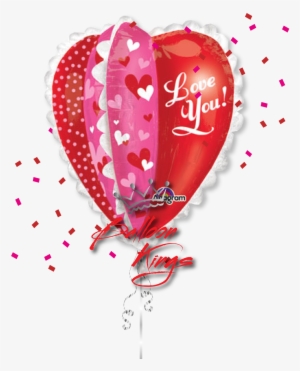 Ultra Shape I Love You - Panel Heart Foil Balloon