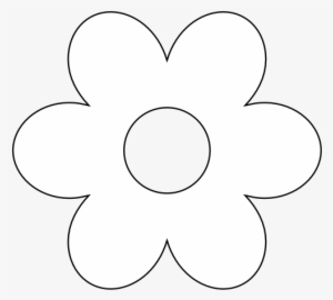 Retro Flower 12 Black White Line Coloring Colouring - Fleur Clipart Noir Et Blanc