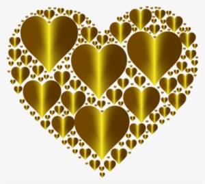 Love Heart Romance Shape - Yellow Hearts No Background