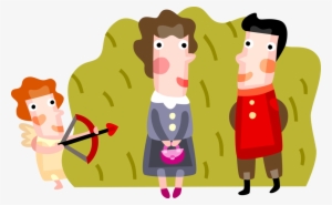 Vector Illustration Of Cupid God Of Desire And Erotic - Bow And Arrow