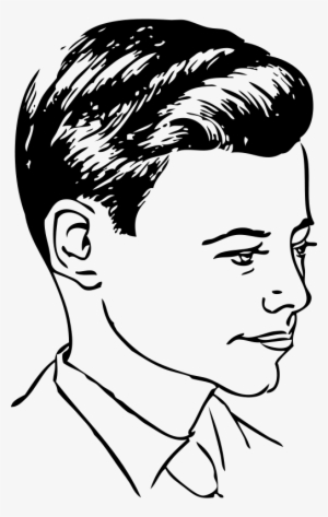 Free Medium Haircut With Side Part 2 - Gents Face Clip Art