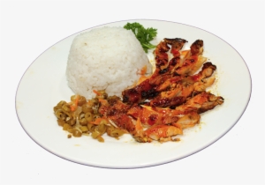 Rice And Meat Plated Png