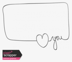 Love You Wire Word Art Frame - Digital Scrapbooking