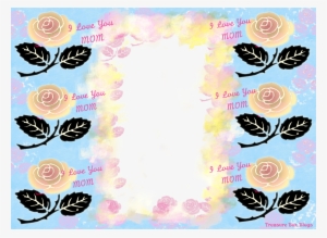 I Love You Mom - Rose Clip Art