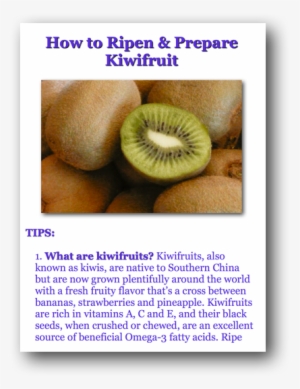 How To Ripen And Prepare Kiwifruit Picture Book Directions - Hobby