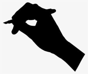 Come Stop By Our Writer's Group On The Second And Fourth - Hand Holding Pen Silhouette