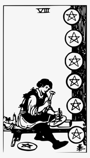 By Klaatu-tarot - Eight Of Pentacles