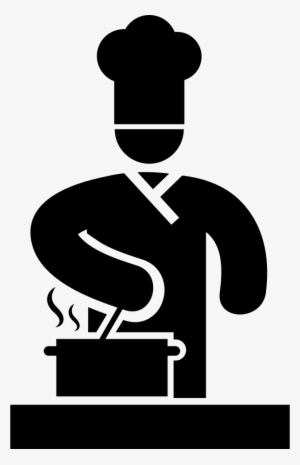 Chef Cooking On Stove Comments - Icon Cooking Black Png