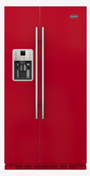 Britannia Montana Red American Style Fridge Freezer - Refrigerator