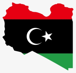 After Obtaining Freedom And Democracy In Their Country, - Flag Map Of Libya