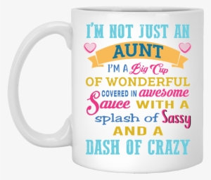 "i'm Not Just An Aunt I'm A Big Cup Of Wonderful - Summer Sun Born On The Water Canvas Tote Bag White