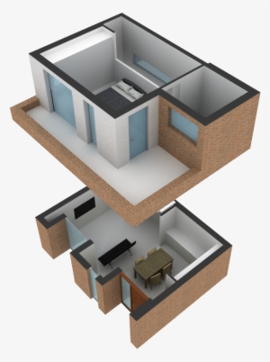 An Open Plan Bedroom, Bathroom And Roof Terrace To - House