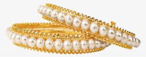 Pearl Bangles Diamonds - Gold Pearl Bangles Designs