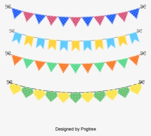 Vector Color Flag Pull, Pull Color Flag, Pull Flag, - Bunting Red Gingham