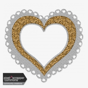 Silver Heart Frame - Transparent Red Heart Frame