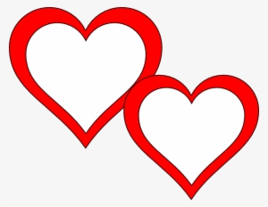 Two Hearts Touching Clip Art - Two Heart Frame Png