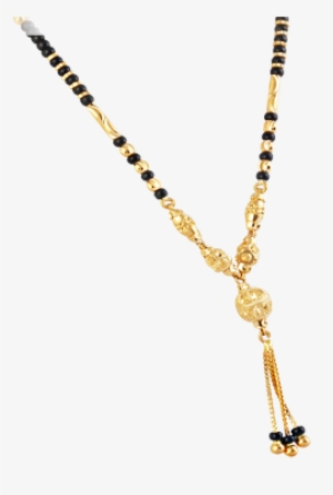 Trendy Mangalsutra With Black Beads In 22kt Yellow - Ranka Jewellers Mini Mangalsutra