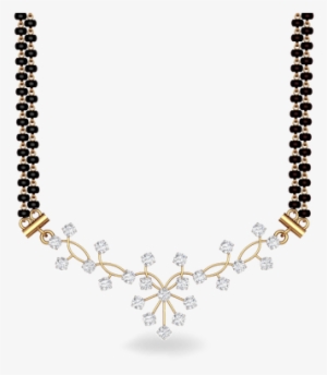 Floral Mangalsutra - Diamond Tanmaniya Jewellery Png