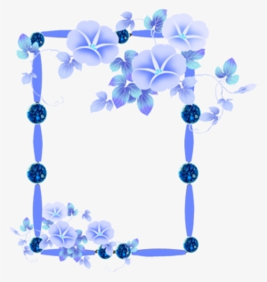 Blue Frames - Background Flower Beautiful Powerpoint