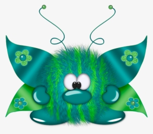Fuzzy Butterfly Cartoon Monsters, Cute Monsters, Monster - Fuzzy Monster Clipart