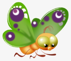 Butterfly Clipart Funny - Butterfly Cartoon Image Transparent Background
