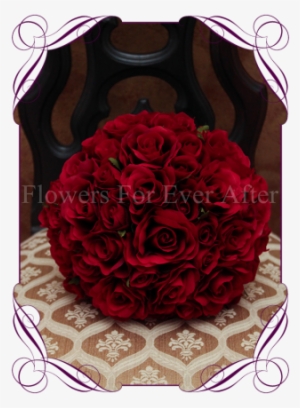 Silk Faux Rose Bridal Bouquet - Flower