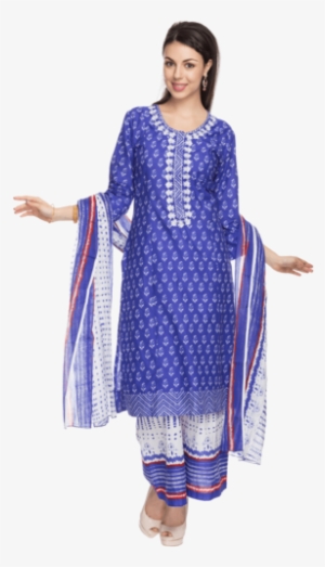 Womens Printed Kurta Palazzo Set - Womens Printed Kurta