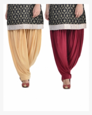 Rayon Combo Patiala In Purple And Pink