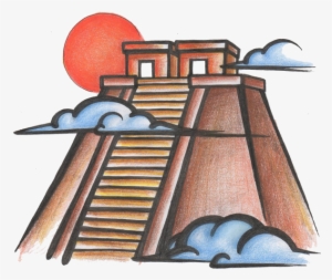 Fill The Frame With Concrete Or Similar Substance - Easy To Draw Mayan Temple