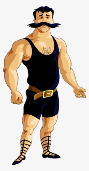 Cartoon People, Vector Art, Bodybuilding, Dolls, Retro, - Vector Graphics