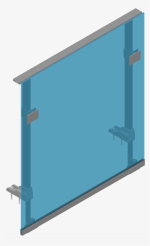 In Front Of Slab Glass Railing - Door