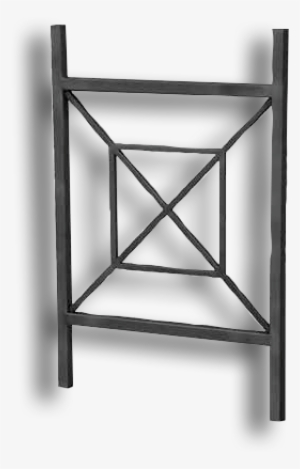 Forged Steel Art Deco Rail Panel - Billboard