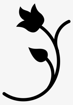 Floral Design Silhouette - Flower Silhouette Icon Png