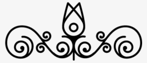 Flower Bud Outline And Vines Design Vector - Vines Design