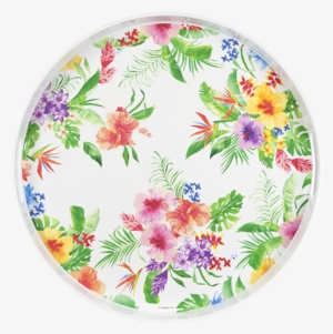 Ashdene Large Round Tray Paradise Floral - Ashdene Paradise Floral Large Round Tray