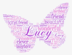 1 Of 3free Shipping Personalised Word Art Butterfly - Baxter Of California