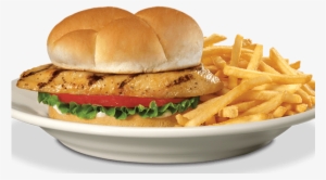 Grill Chicken Sandwich With Fries - Chicken Sandwich