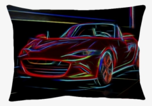 Psychedelic Sports Car Line Art Throw Pillow • Pixers® - Painting