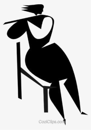 Woman Playing The Flute Royalty Free Vector Clip Art - Illustration