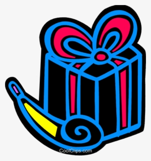 Birthday Gift With A Noise Maker Royalty Free Vector