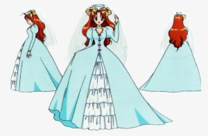 Wedding Peach Angel Lily Bride Pose - Cartoon