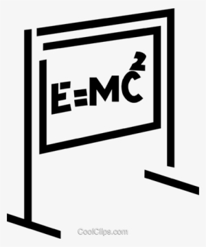 E=mc2 Royalty Free Vector Clip Art Illustration - Physics