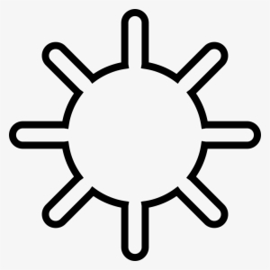 Sun Symbol - - Gear Icon Png White