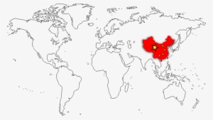 China,china - World Map Outline Png