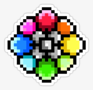 21141426 Pokemon Kanto Badges Pixel Art Rainbow Badge - Pokemon Badges Pixel Art