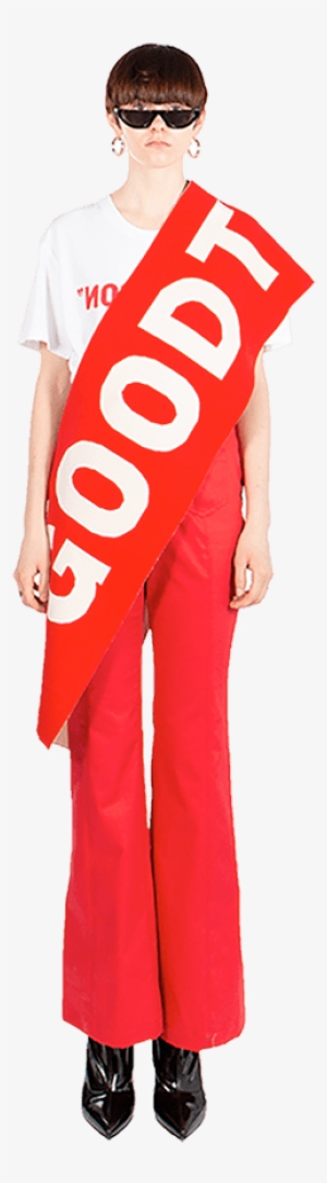 Red“good Thinker” Scarf