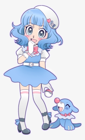 A French Girl With Her Water Doggo 💙 - Pokémon