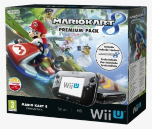 Lote Mario Kart 8 Premium Pack Preinstalado - Nintendo Wii U Black Premium Pack (32gb) + Mario Kart