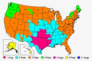 This Map Shows Detailed Transit Times For Fedex Parcels - Geographic Distribution Of Plague In Us